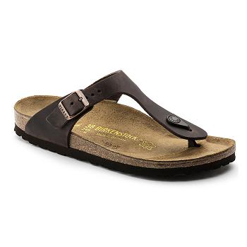 Dámské Gizeh Birkenstock Oiled Læder Káva | CZ 434XYU